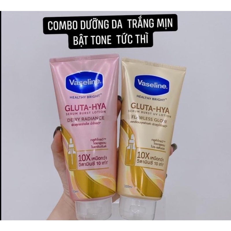 Sữa dưỡng thể trắng da Vaseline Healthy Bright Gluta-Hya