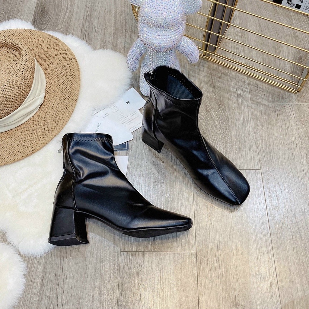 Bốt Nữ 5 Phân Đẹp Boots Ulzzang Thời Trang Chất Da Hàng Tuyển Fom Chuẩn Việt Size 35 - 39 Có Hộp Đóng Gói Cẩn Thận