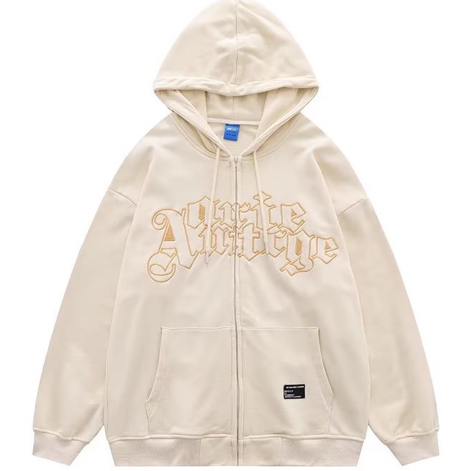 Áo Hoodie Dáng Rộng In Chữ Phong Cách hip hop Cho Nam