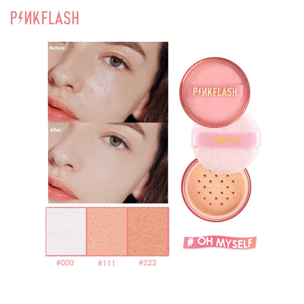 [Hàng mới về] Phấn Phủ Pinkflash Kiềm Dầu Chống Thấm Nước Với Màu Lì Quyến Rũ Tự Nhiên Sành Điệu