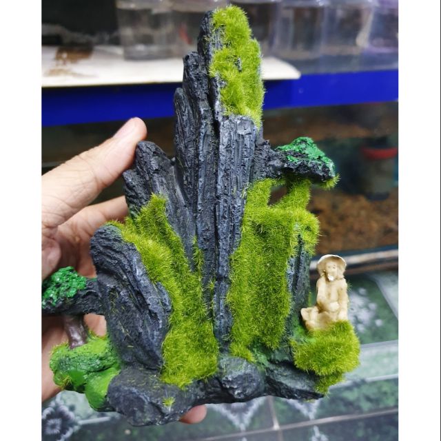 CẢNH NÚI CÓ RÊU TRANG TRÍ HỒ CÁ NON BỘ 13x7x15