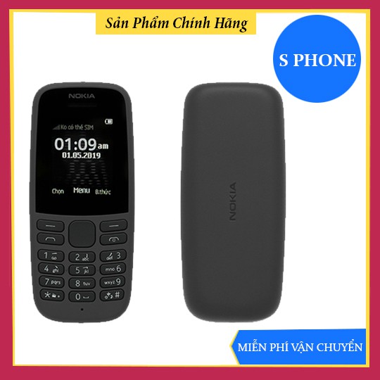 Điện thoại Nokia 105 1 sim mới 100% full box Bảo hành 12 tháng1 SIM - Hàng Chính Hãng
