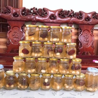 Combo 10 hũ thuỷ tinh chưng yến nắp thiếc 75ml -80ml