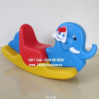 Bập bênh nhập khẩu hình con voi, bập bênh con voi cho bé