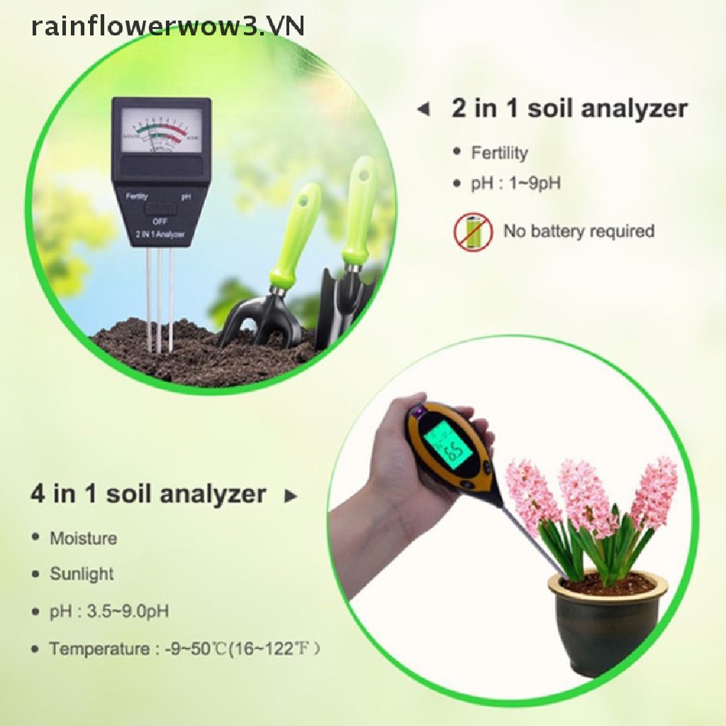 Máy Đo Độ PH / Độ Ẩm / Ánh Sáng Mặt Trời Chuyên Nghiệp