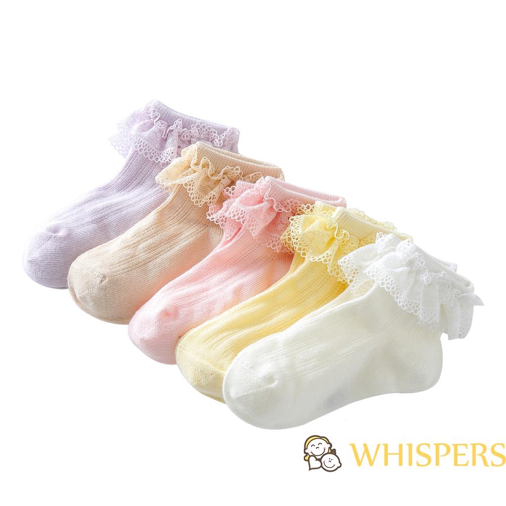 Vớ Cotton Phối Ren Xinh Xắn Dành Cho Bé Gái