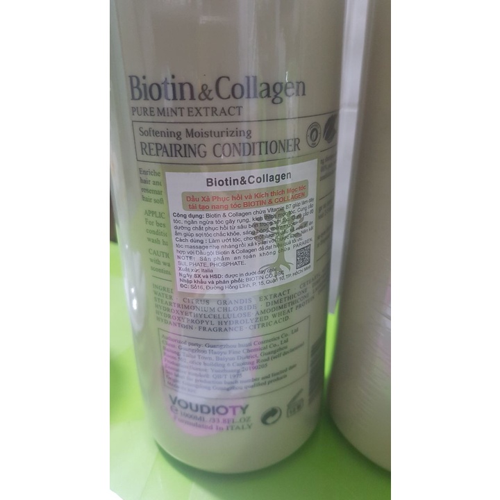 Bộ gội xả biotin colagen phục hồi (gội1000ml +xả 1000ml)