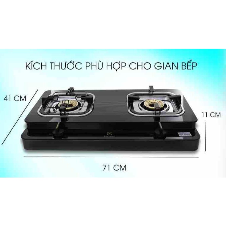 Bếp gas Electrolux ETG 727GKR-Chính Hãng Mới 100% +Tặng Dây gas-tiết kiệm gas,đánh lửa Magneto