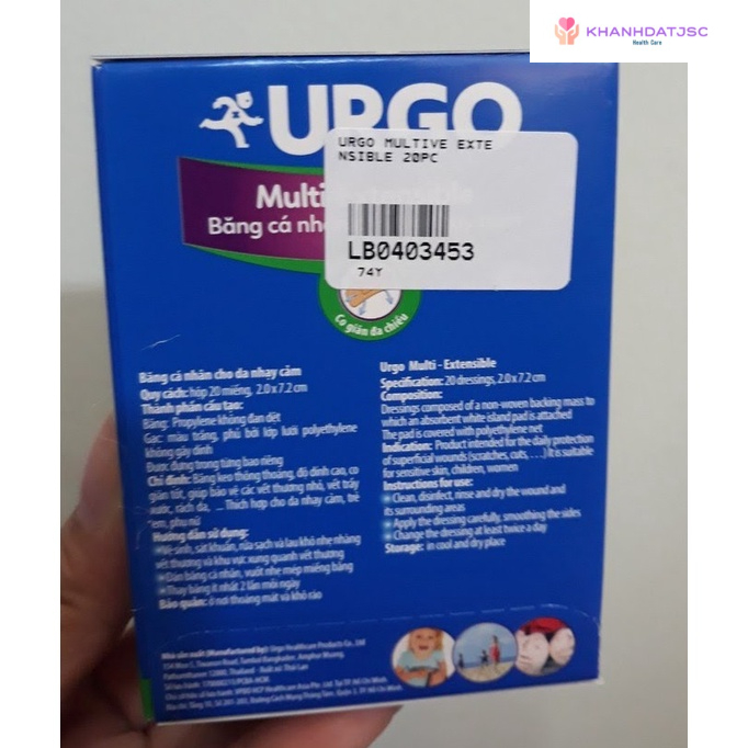 Băng cá nhân Urgo dành cho da nhạy cảm