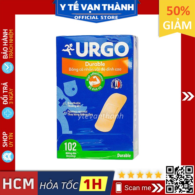 ✅ Băng Keo Cá Nhân- Urgo Durable -VT0533 | Y Tế Vạn Thành