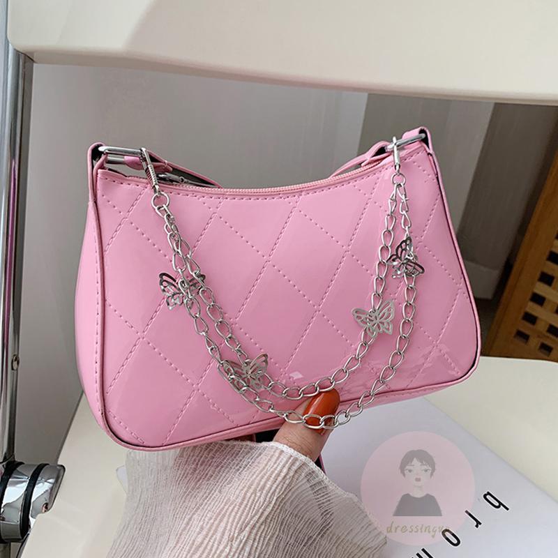 Túi Đeo Dưới Cánh Tay Với Dây Xích Trang Trí Hình Bướm Dành Cho Nữ