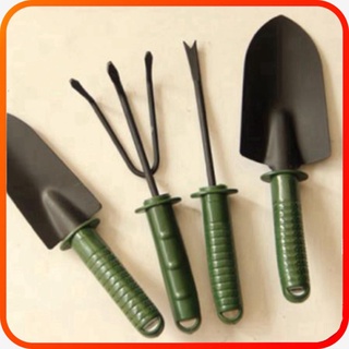 Bộ dụng cụ làm vườn 4 món - thép xanh