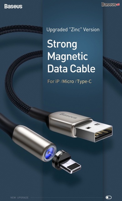 Cáp sạc từ thế hệ thứ 3 Baseus Zinc Magnetic series 3 Lightning/ Type C/ Micro cho Smartphone/ Tablet Cable