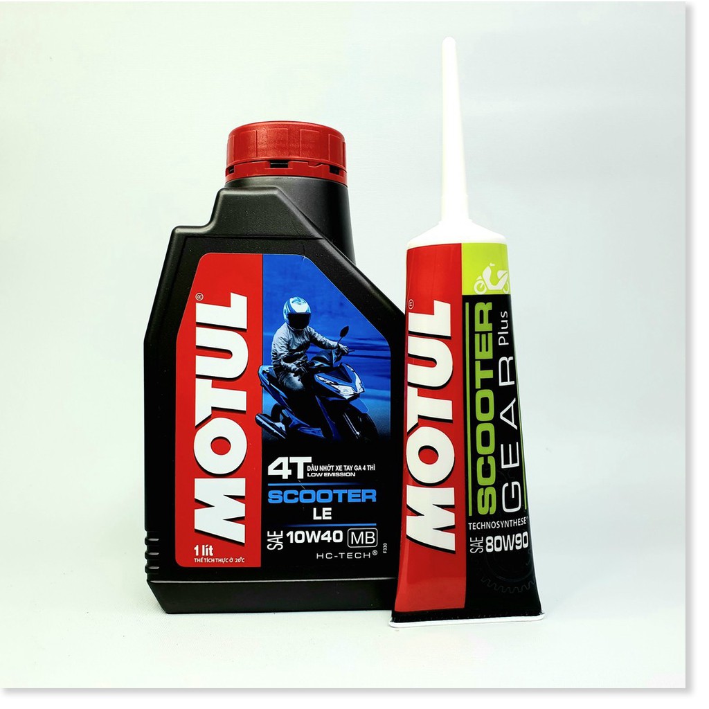 [ SỬA CHỮA LƯU ĐỘNG 24/7 HCM ] Motul Scooter 10W40 800ml/1L tặng Motul Gear Oil 80W90 120ml nhớt hợp số nhớt máy xe tay