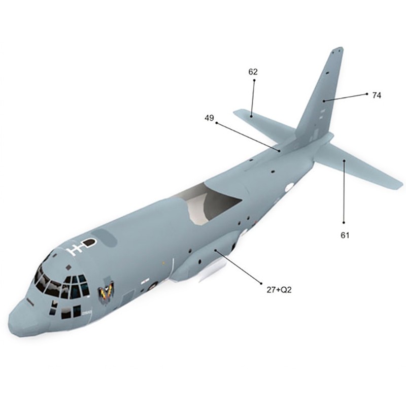 Mô hình tàu chiến quân đội AC130 cao cấp