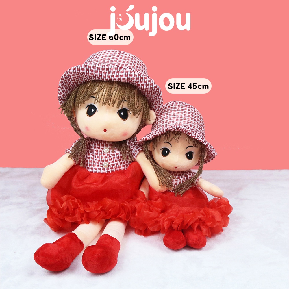 Búp bê nhồi bông cho bé gái cute size 45-60cm cao cấp JouJou gấu bông ôm ngủ mềm mịn dễ thương