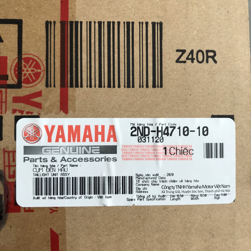 Bộ đèn hậu, bộ đèn sau, cụm đèn hậu Exciter 150 zin chính hãng Yamaha 2nd-h4710-10