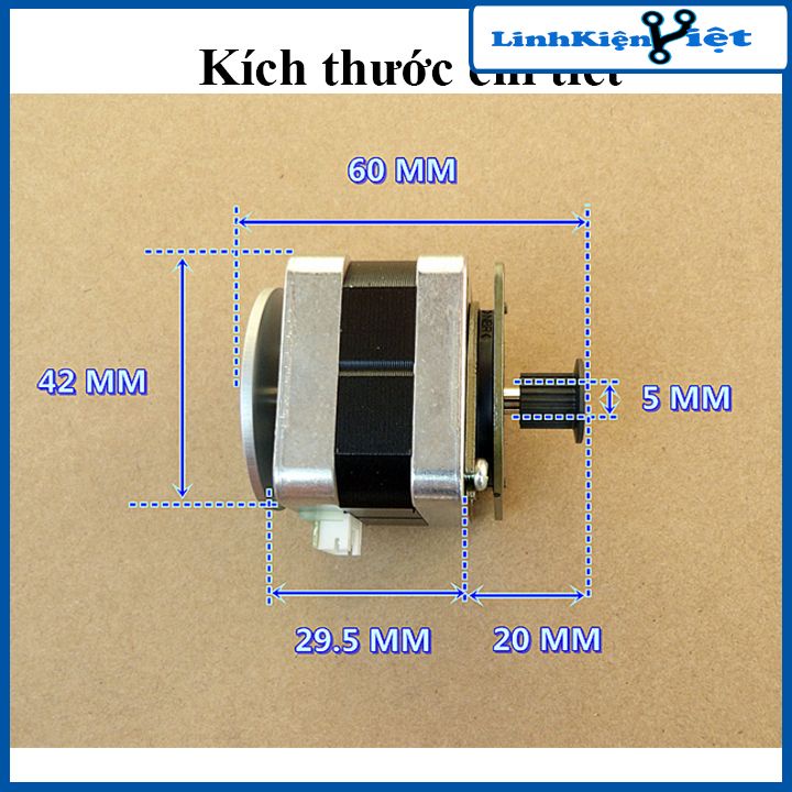 Động cơ bước 42BYG có giá đỡ dòng 1.3A bước góc 0.9 độ