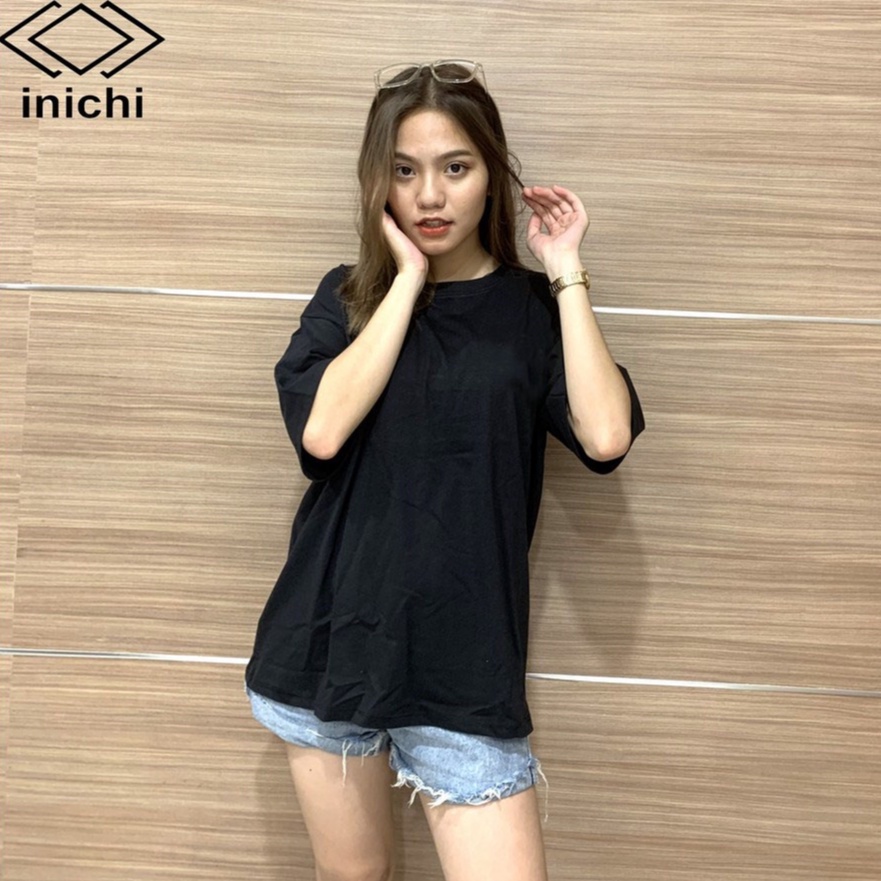 Áo thun tay lỡ INICHI A614 form rộng oversize nam nữ áo phông unisex