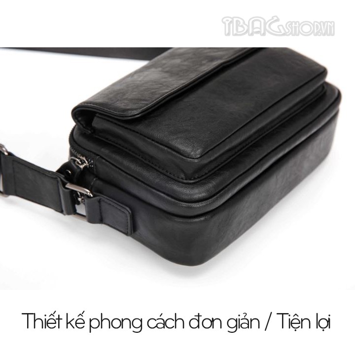 Túi Đeo Chéo Nam  Nhỏ - Chất Liệu Da - Cao Cấp - Màu Đen - Mã DP607 | BigBuy360 - bigbuy360.vn