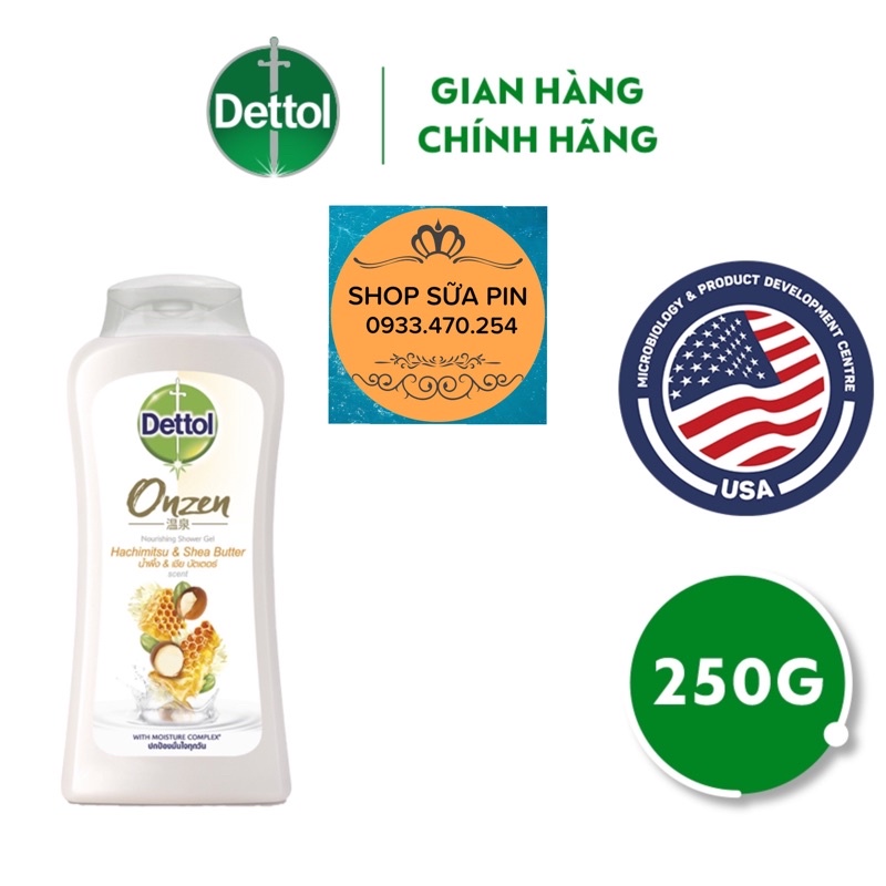 Dettol sữa tắm Onzen mật ong 200g