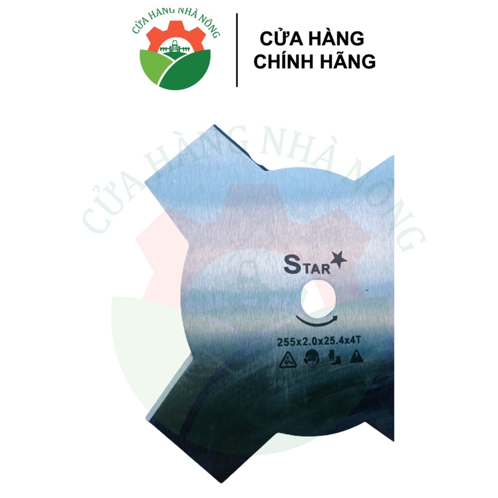 Lưỡi cắt cỏ STAR 25.5 x 2.0 4 chấu chất lượng tốt