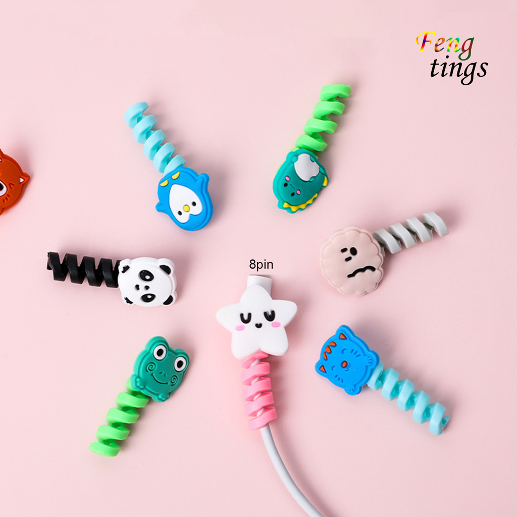 2 Phụ kiện bảo vệ đầu dây cáp sạc Usb K1 hình hoạt hình dễ thương