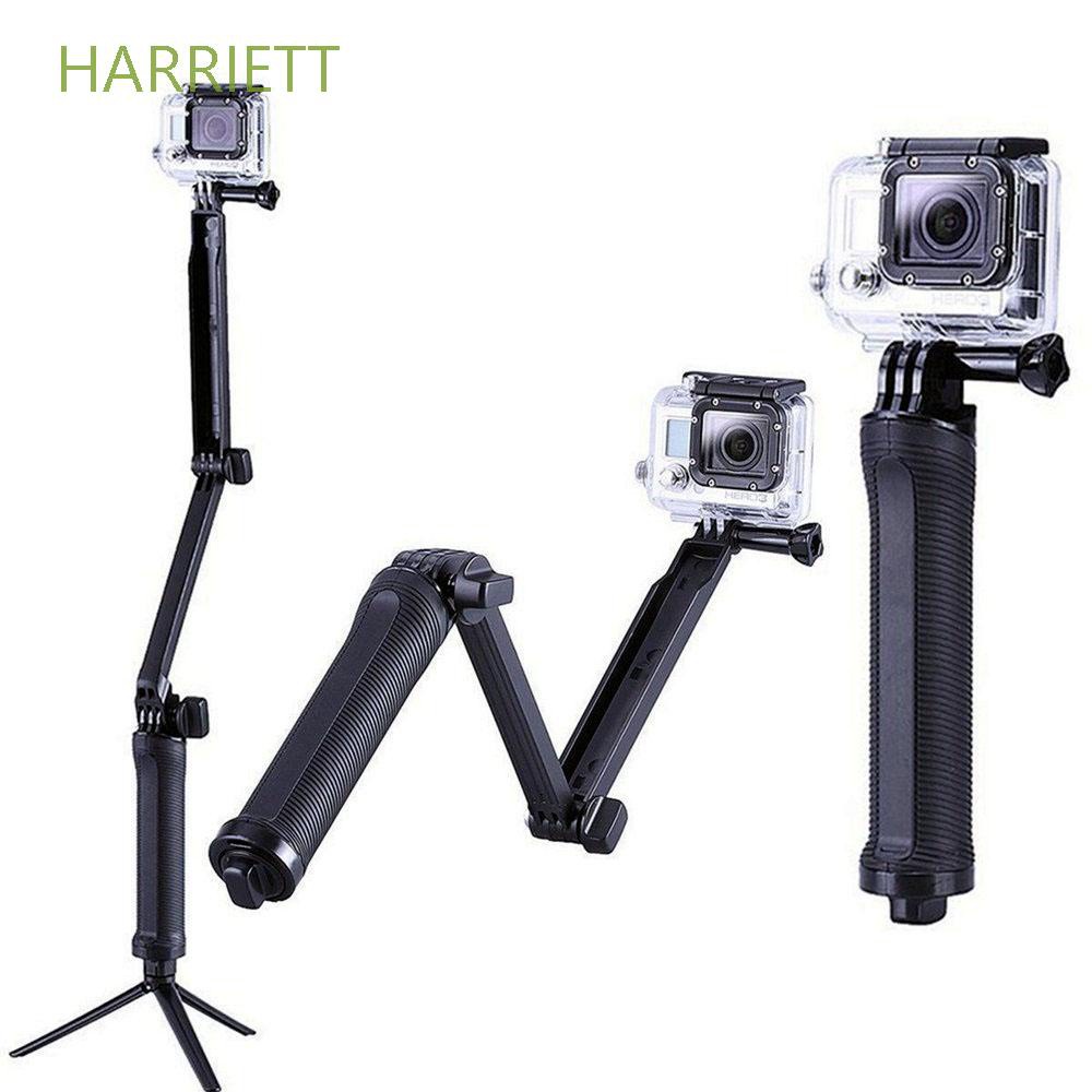 Tripod máy ảnh mini kiêm gậy selfie chuyên nghiệp thu gọn được 3 hướng cầm tay đa năng chuyên nghiệp cho GoPro HARRIETT