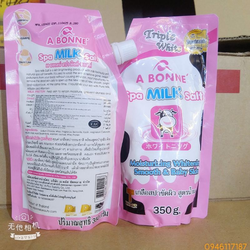 Muối tẩy tế bào sữa bò Thái Lan