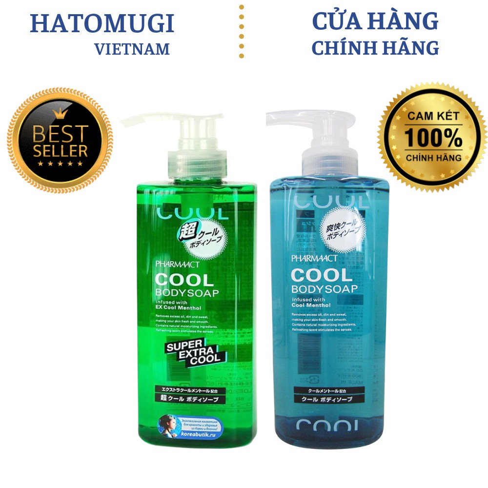 Sữa Tắm Nam Nhật Bản Hương Bạc Hà Mát Lạnh Pharmaact Cool Hàng Nhật Chính Hãng (600ml)