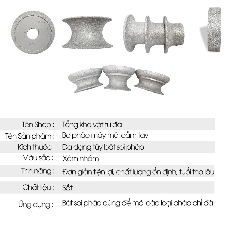 Đầu soi máy cầm tay móng lừa - Bát soi máy con chuột móng lừa đủ kích thước- Bát mài đá - Tmax