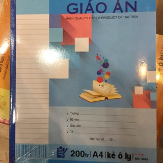 Combo giáo án a4 200 trang 4ly/5ly (10q)