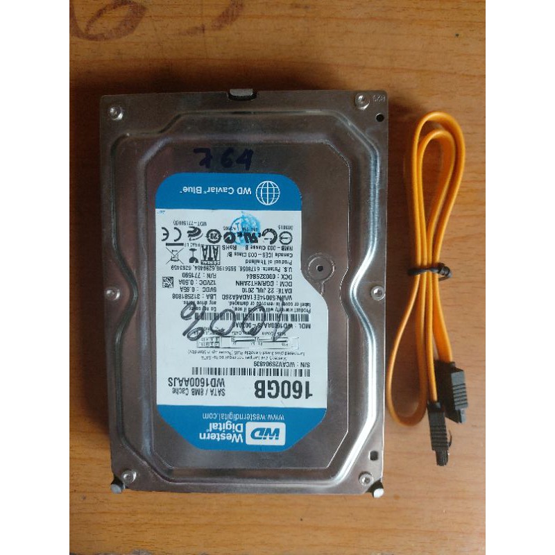 Ổ cứng máy bàn pc 160Gb có sẵn Win tặng kèm cáp tín hiệu sata