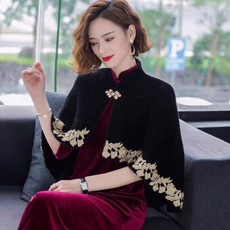 Áo khoác choàng dạ len sang trọng NP2457 | BigBuy360 - bigbuy360.vn