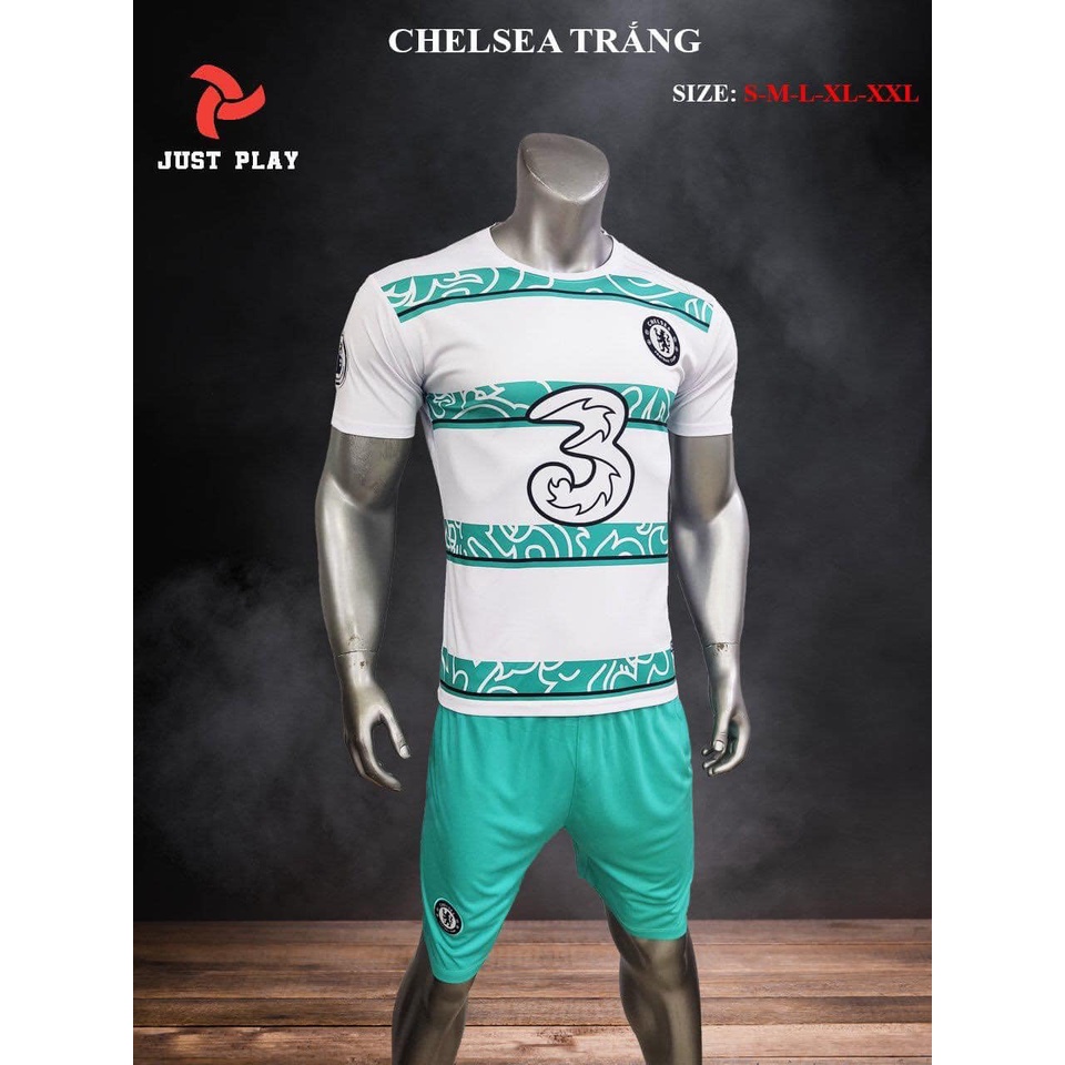 Quần áo bóng đá, áo đá bóng Mẫu CLB Chelsea Trắng mới nhất 2022 - Chất thun lạnh cao cấp, thấm hút tốt