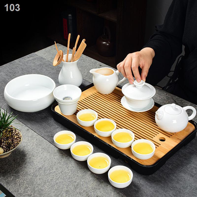 Hthịt cừu ngọc trắng bộ trà gia dụng khay bong bóng khô thoát nước phòng khách văn Ấm tách bát đĩa