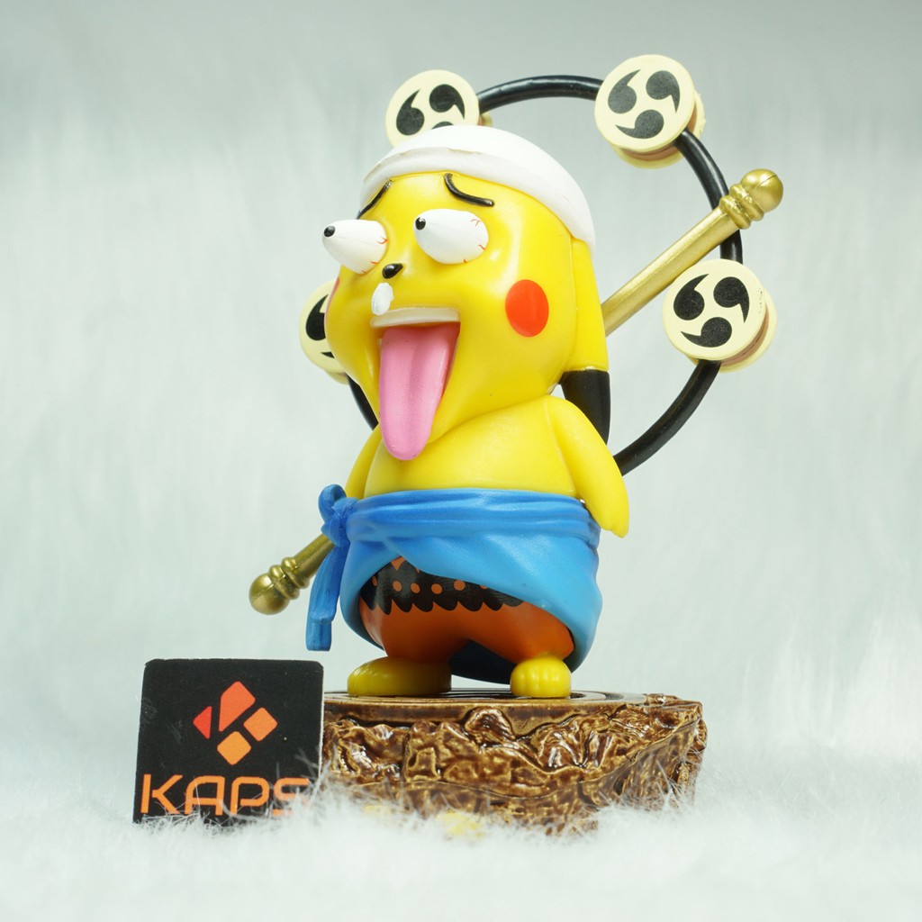 Mô hình PIKACHU cosplay ENEL ONE PIECE trang trí góc làm việc, workspace