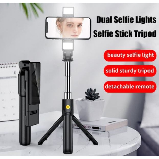 Gậy Selfie Bluetooth 3 Trong 1 Có Đèn Led | BigBuy360 - bigbuy360.vn