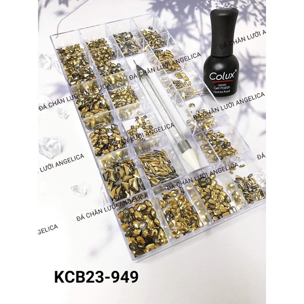 khay đá chân bằng vàng cao cấp mix 1000v tặng chấm đá xịn