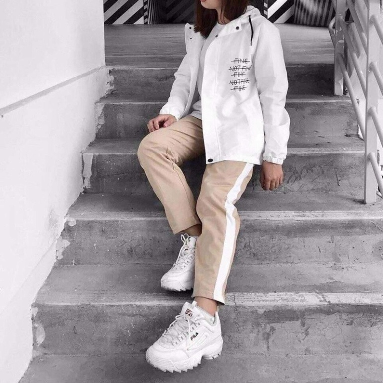 Quần Dài Thể Thao Chạy Sọc Chất Liệu Kaki KSS015
