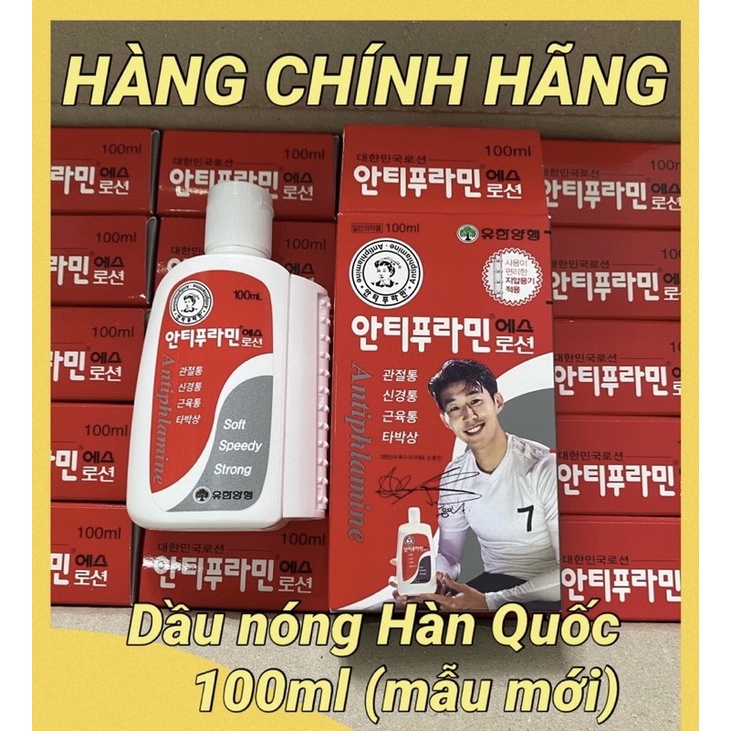 [Hàng Thật Phân Biệt] Dầu Nóng Xoa Bóp Hàn Quốc Antiphlamine 100ml nhập khẩu từ Hàn Quốc