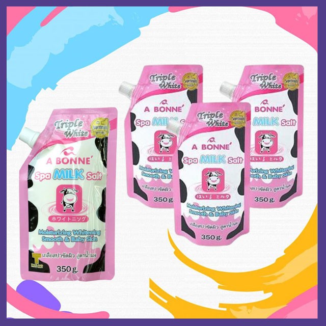 Muối Tắm Sữa Bò Tẩy Tế Bào Chết A Bonne Spa Milk Salt Thái Lan 350gr Claura Beauty