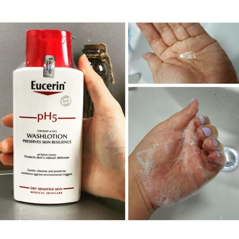 EUCERIN SỮA TẮM VÀ RỬA MẶT DÀNH CHO DA NHẠY CẢM PH5 200ML