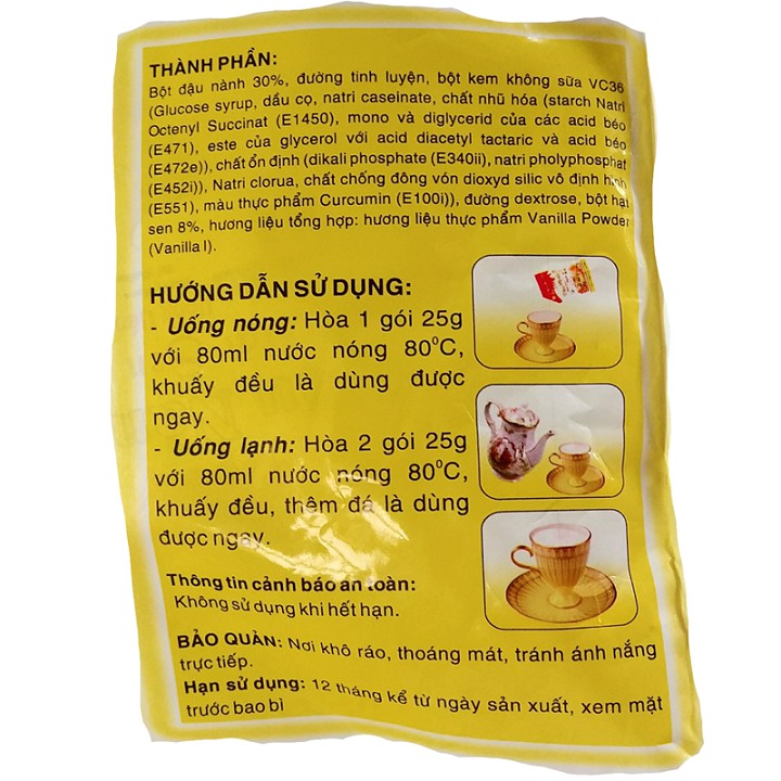 Bột đậu nành hạt sen gói 500g