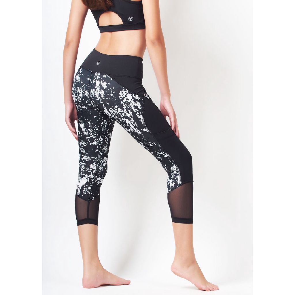 Legging lửng túi hông lưới ống