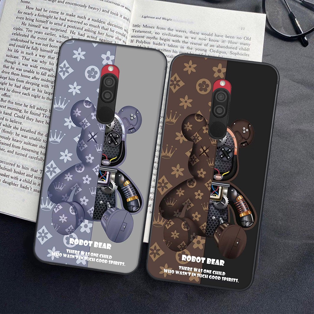 Ốp lưng Xiaomi REDMI 8 in hình Gấu nâu - hồng, Gấu Be@rick  cực CUTE, DỄ THƯƠNG