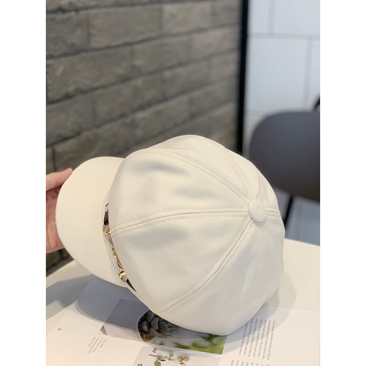 Mũ beret vải cotton màu trơn đơn giản thời trang thu đông cổ điển đẹp mắt