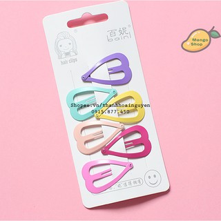 Set 6 kẹp tóc sắc màu