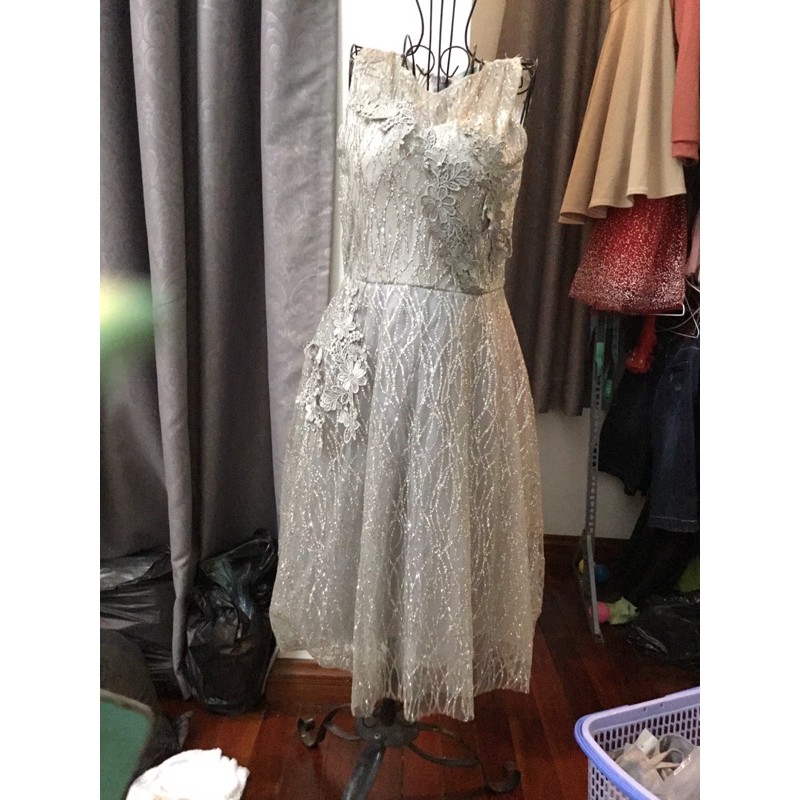 Đầm nhũ xám ánh. Eo 72-74 | BigBuy360 - bigbuy360.vn