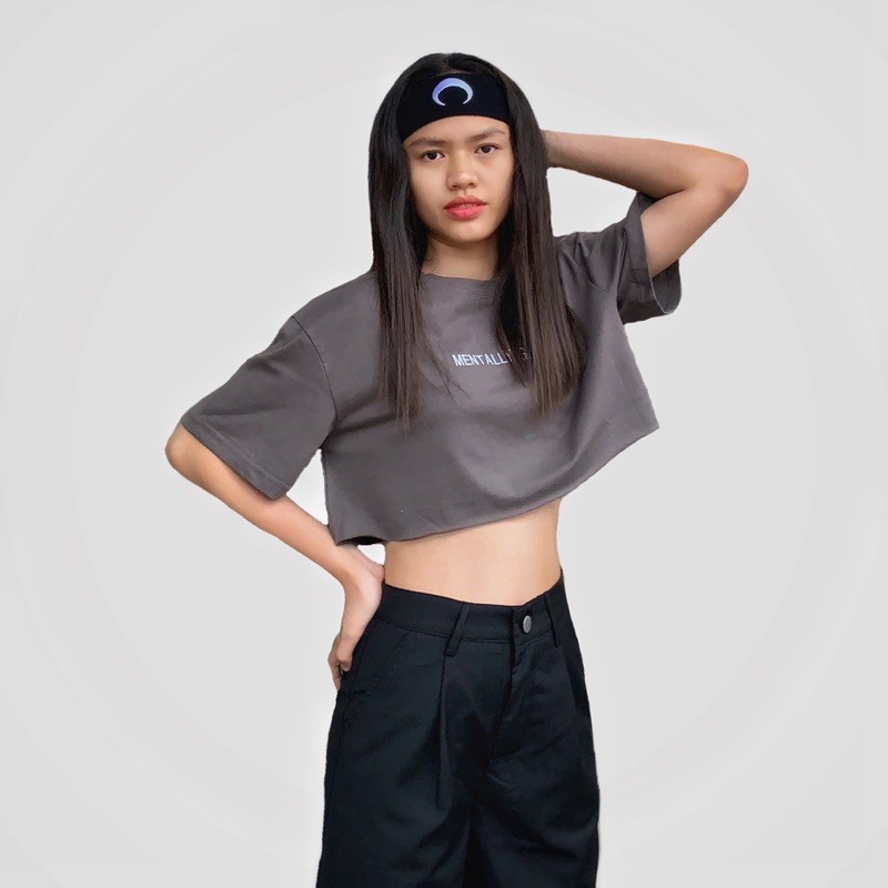 Áo thun croptop nữ dáng rộng